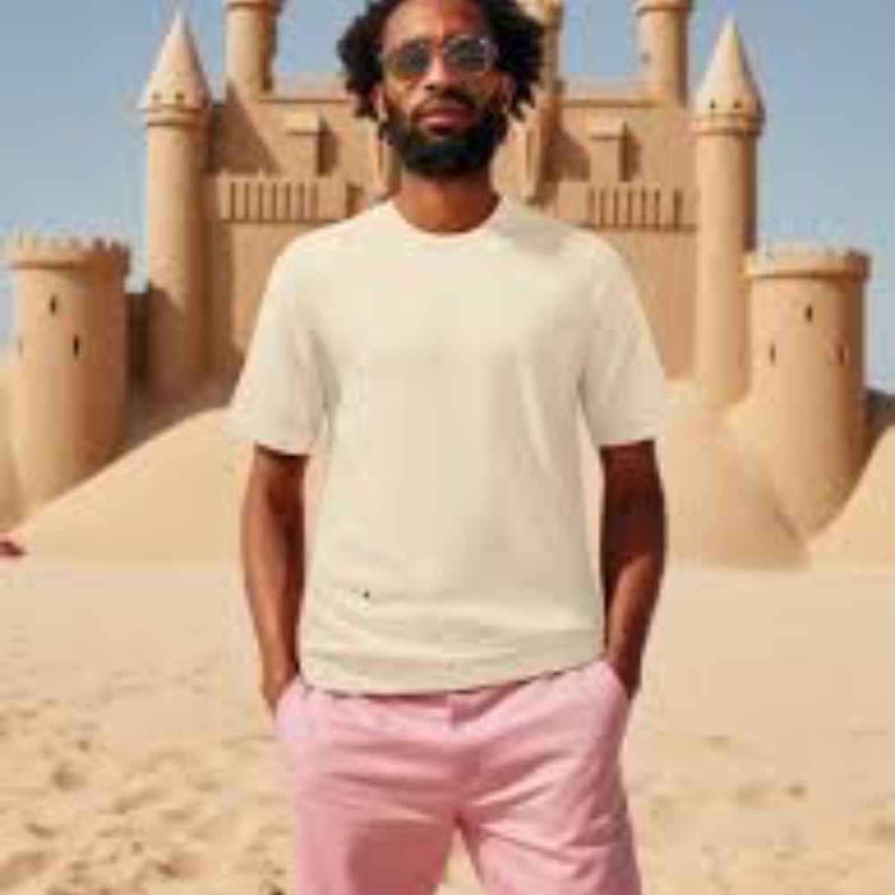 SHEEP INC. Ivory Cream 100% Ultra Fine Merino Wool Tee 3 L